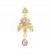 Necklace Set with Maang Tikka, Gold and Pink Color, PK-L, 1089, Special Jewelry